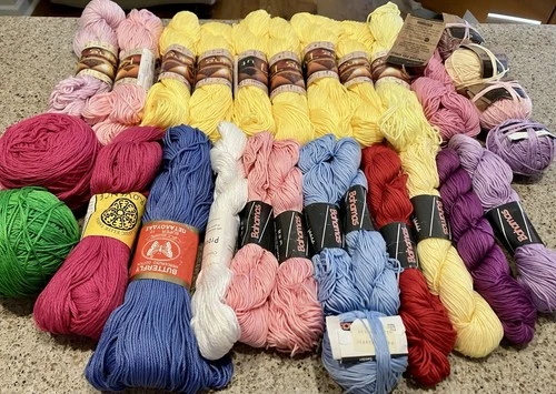 Huge Cotton Yarn Lot!  King Tut, Provence, Bahamas, AslanTrends. Destashing 28 s image 2