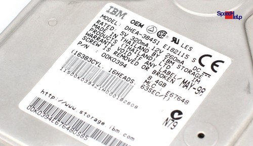 Ide Ata HDD IBM DHEA-38451 8.4GB 5400RPM Hard Drive Hard Disk P/N: 00K0394 - Picture 2 of 3