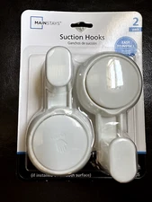Heavy Duty Suction Cup Hooks 11LBs, Removable and Reusable Suction Hooks 2 pack