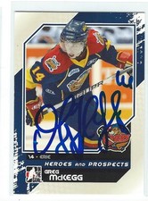 Greg McKegg Signed 2010/11 Heroes and Prospects Card #3