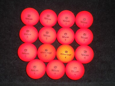 15 Red Wilson Staff Duo Optix Matte Golf Balls