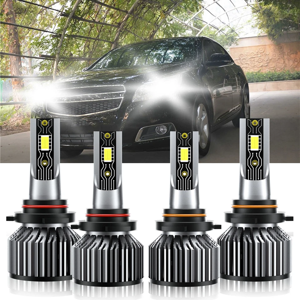 For Chevrolet Monte Carlo 1995-2005 LED Headlight Bulb High Low Beam White Combo - Image 2 of 4