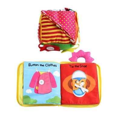 Montessori Learn to Dress Soft Book & , Early Learning Basic Life Skills