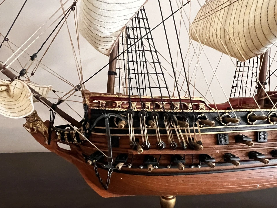 HMS PRINCE Nave Statica Montata Veliero da Collezione Esposizione - Immagine 4 di 4