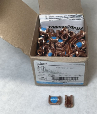 NEW (100-Pack) Thomas & Betts 54710 Copper C-Tap 10-8 AWG Main, 10-12 AWG Branch