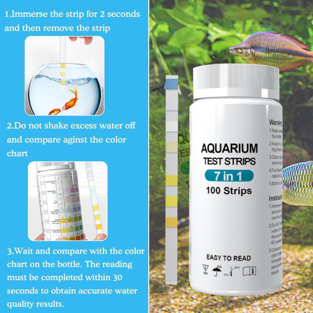New 7in1 PH Test Fish Tank Water Tropical Aquarium Sales Pond Strips