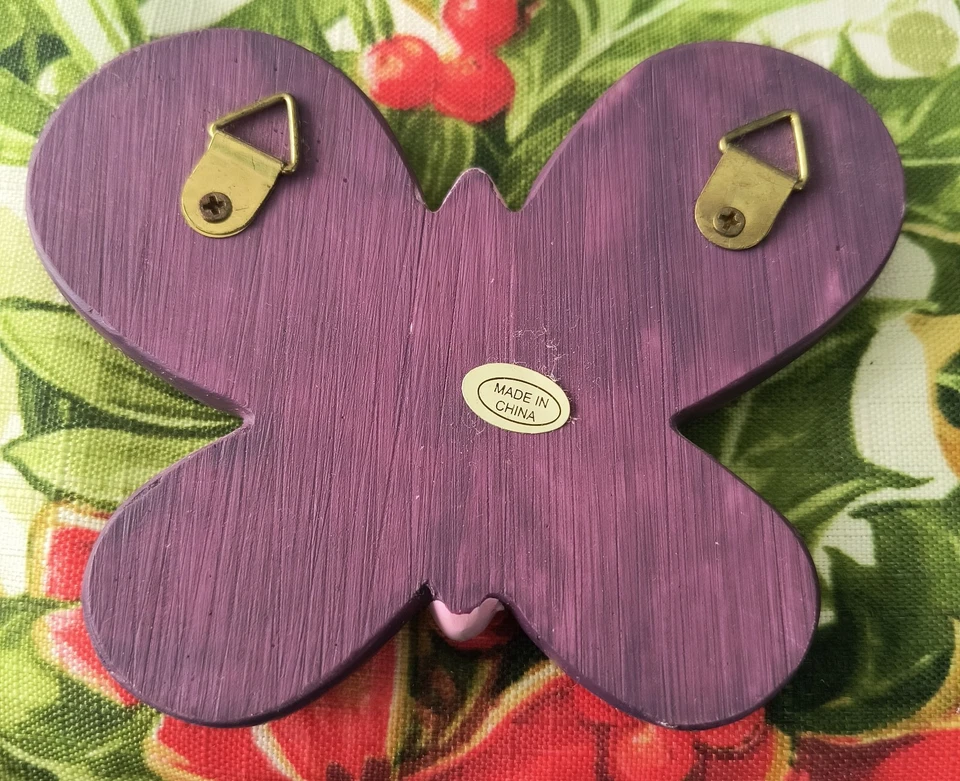 Ciruela Azúcar Cocalo *MUY RARA* Colgante Cerámica Mariposa Púrpura/Rosa - Juego de 2 piezas Foto 4 de 4