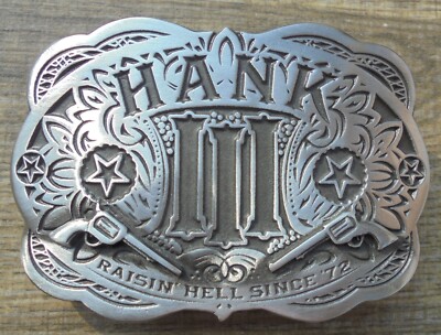 Hank Williams III Belt Buckle-Raisin Hell Since '72