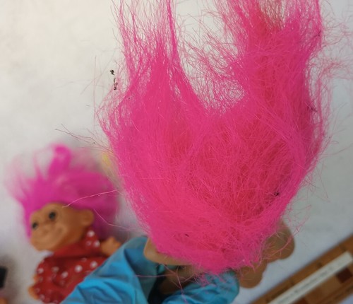 4 USED Russ brand troll dolls * from 1980s 1990s * Pirate * Mailman 3 w outfits - Imagen 11 de 13