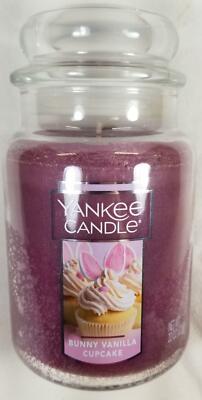 Yankee Candle BUNNY VANILLA CUPCAKE Large Jar 22 Oz Purple Easter New Vanilla