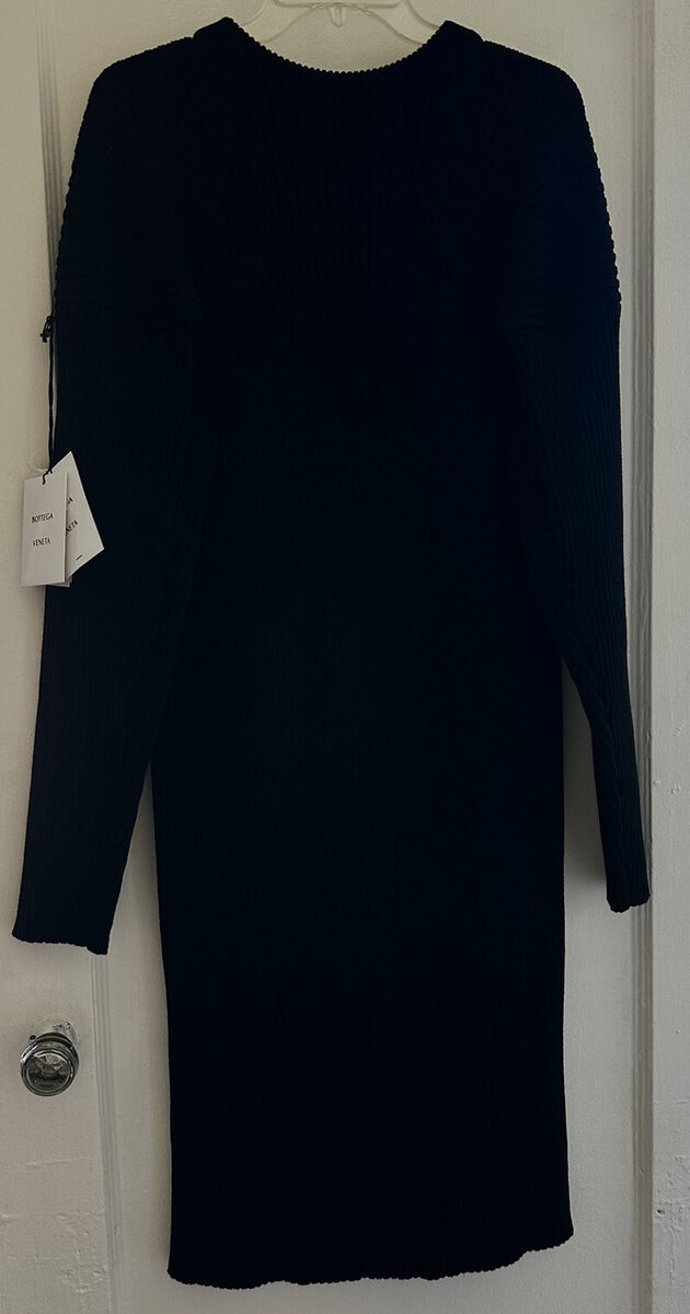 Bottega Veneta Runway Black Open-Back Knitted Wool-Blend Bottega Veneta Runway Black Open-Back Knitted Wool-Blend