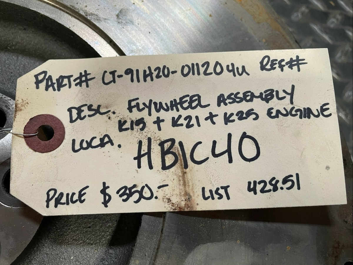 91H20-011204 Flywheel K15,K21,K25 Caterpillar P6000 Forklift Good Used  NashLift | eBay