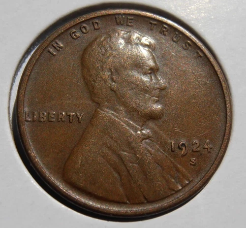 1924 S Lincoln Cent, Low Mintage, Extra Fine (24SGC1)