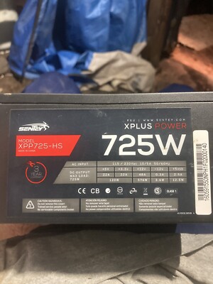 Sentey XPP725-HS XPLUS POWER Black ATX Form Max Power Supply
