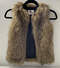 Cute Children's Place Youth Girl's Size Small 5/6 Faux Fur Open Front Vest