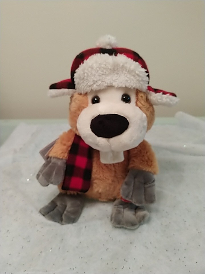DanDee Animated 10" Beaver Christmas Musical Stuffed Plush "All I Want For XMAS"