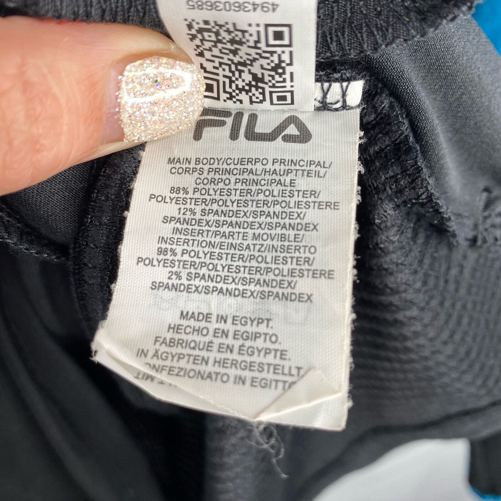 Giacca track Fila da donna Alpha Knit con cerniera completa colore a blocchi nera taglia large