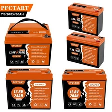 7Ah 8Ah 20Ah 24Ah 30Ah 12V Rechargeable LiFePO4 Lithium Battery for RV Solar