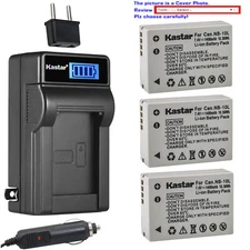 Kastar Battery LCD AC Charger for Canon NB-10L CB-2LC & Canon PowerShot G1 X