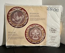Vintage The Creative Circle 2806 Lacy Angel Needlecraft Kit Lace Net Darning