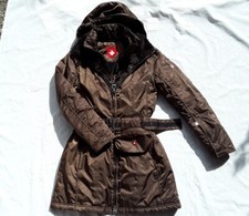 Wellensteyn Zermatt Mantel Parka XS Gold-braun mit Gürtel Fell warm wie neu