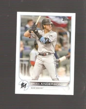 brian anderson,2022 topps,arkansas,deer mcreek hs,edmonds  ok,miam ,mlb,card #19