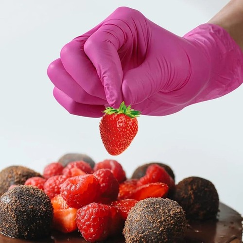 Guantes de nitrilo sin polvo, caja de 100 unidades, 3 mil, desechables - Imagen 7 de 7