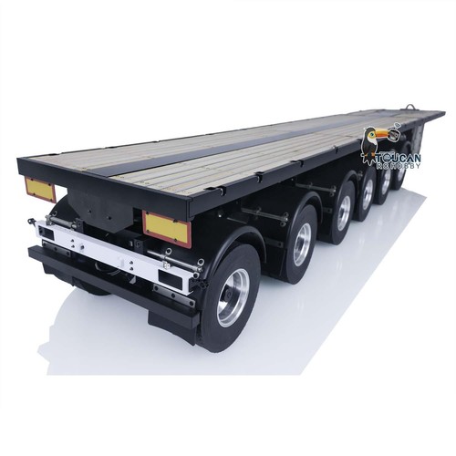 Fury Bear 6 Axles Flat Trailer for Tamiya 1/14 RC Tractor Truck Vehicle Model - Picture 8 of 24