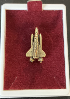 Space Shuttle Pin Collection Vintage NASA Space Shuttle with Booster Gold Tone Tie Lapel Pin | eBay