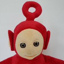 Vintage Teletubbies Plush Red Po Bounce and Talks Toy Doll 13" SEE VIDEO