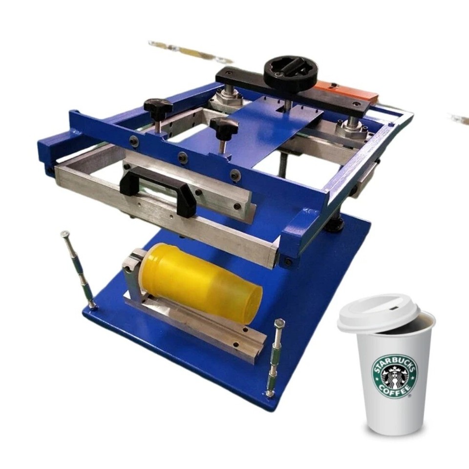 Paper Cup Screen Printing Machine Plastic Round Bottle Screen Printing ...