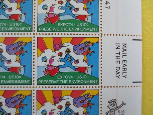 Doc Sc# 1527 PETER MAX Expo74 Preserve Environment 10¢ 1974 Sheet of 40 MNH - Picture 2 of 5