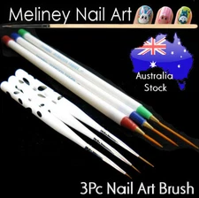 3Pcs Nail Art Design Brush Set Detail Drawing Liner Artist Painting Pen Tool