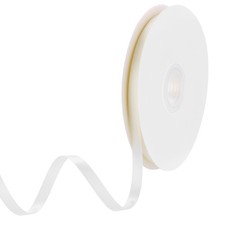 1/4" 33 Yard Double Faced Solid Satin Ribbon Polyester Fabric Beige