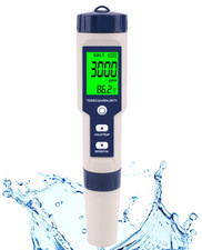 Medidor digital salinidad y pH 5 en 1 para piscina, spa y acuario alta precisi n