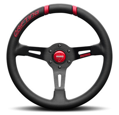 Genuine MOMO Drifting Black/Red 330mm Steering Wheel