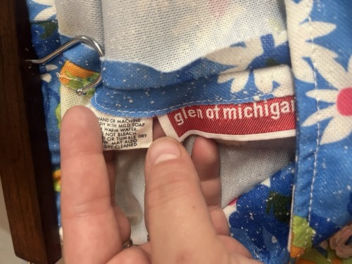 Vintage 70s Glen Of Michigan Bright Floral Bell Bottom Pants Pleated Medium - Picture 5 of 6