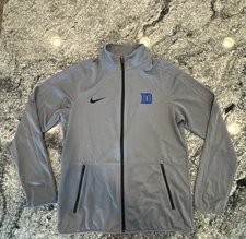 Medium Nike Duke Blue Devils Basketball Full Zip Jacket Gray Men's Size M #627