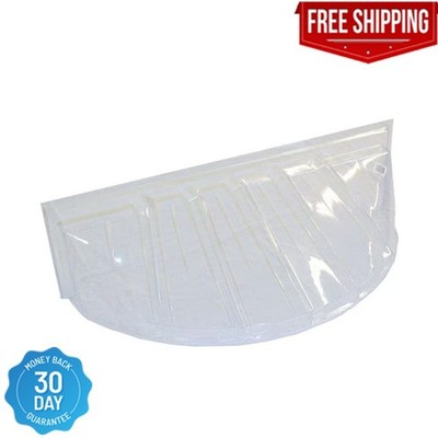 Window Well Cover Plastic Heavy-Duty Clear 19x15 in Basement Protector Durable