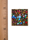 Vtg 1950s Rhinestone Double Miniature Brass Folding Picture Frame & Photos CJ74 — photo 4