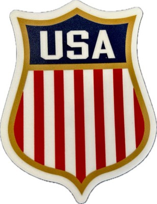 USA Hockey Shield Logo  Sticker 2 X3 
