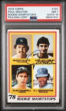 1978 Topps Paul Molitor PSA 7 Auto Signed 10 PSA/DNA  #707 RC Rookie HOF