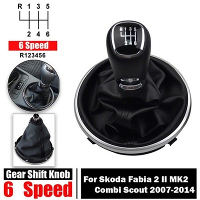 Manual Gear Shift Knob For Skoda Fabia 2 II MK2 Combi 2007-2014 6 speed