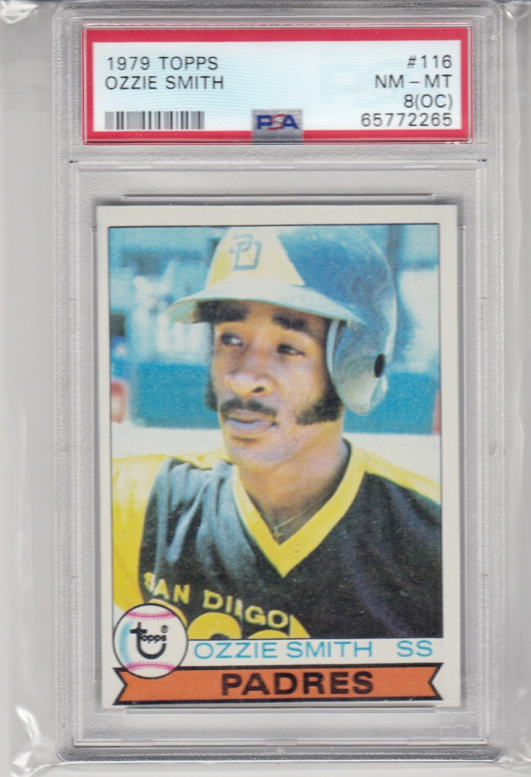 1979 TOPPS OZZIE SMITH RC PSA 8 NM-MT O/C #116 PLUS 6 HALL OF FAMERS