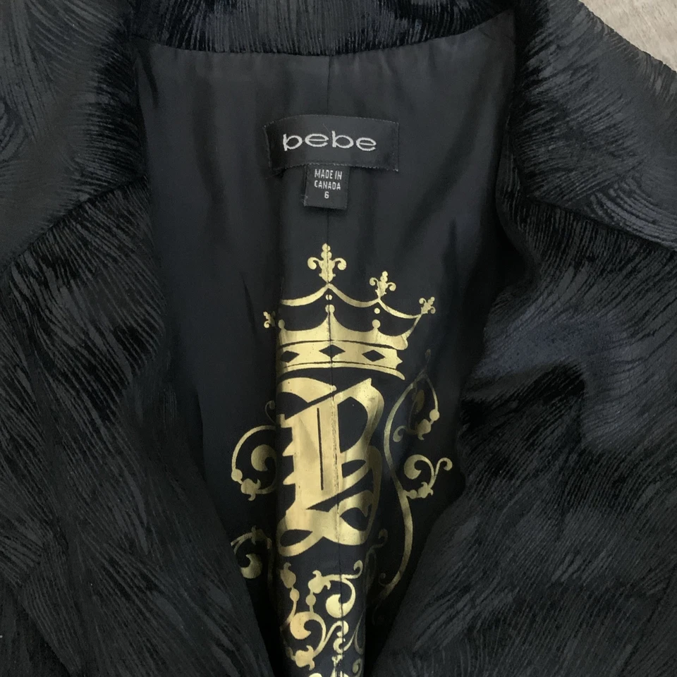 Chaqueta blazer negra para mujer Velvet Bebe talla 6 Foto 2 de 4