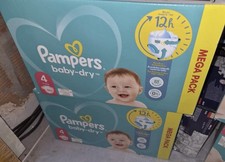 Pampers Baby-Dry Couches jetables taille 4 (7-14 kg) blanc x90 Mega Pack