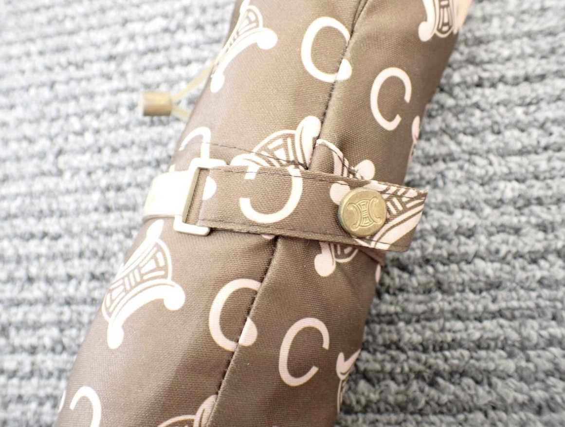 Celine Umbrella Brown/Beige Unisex Folding SUPER RARE | eBay