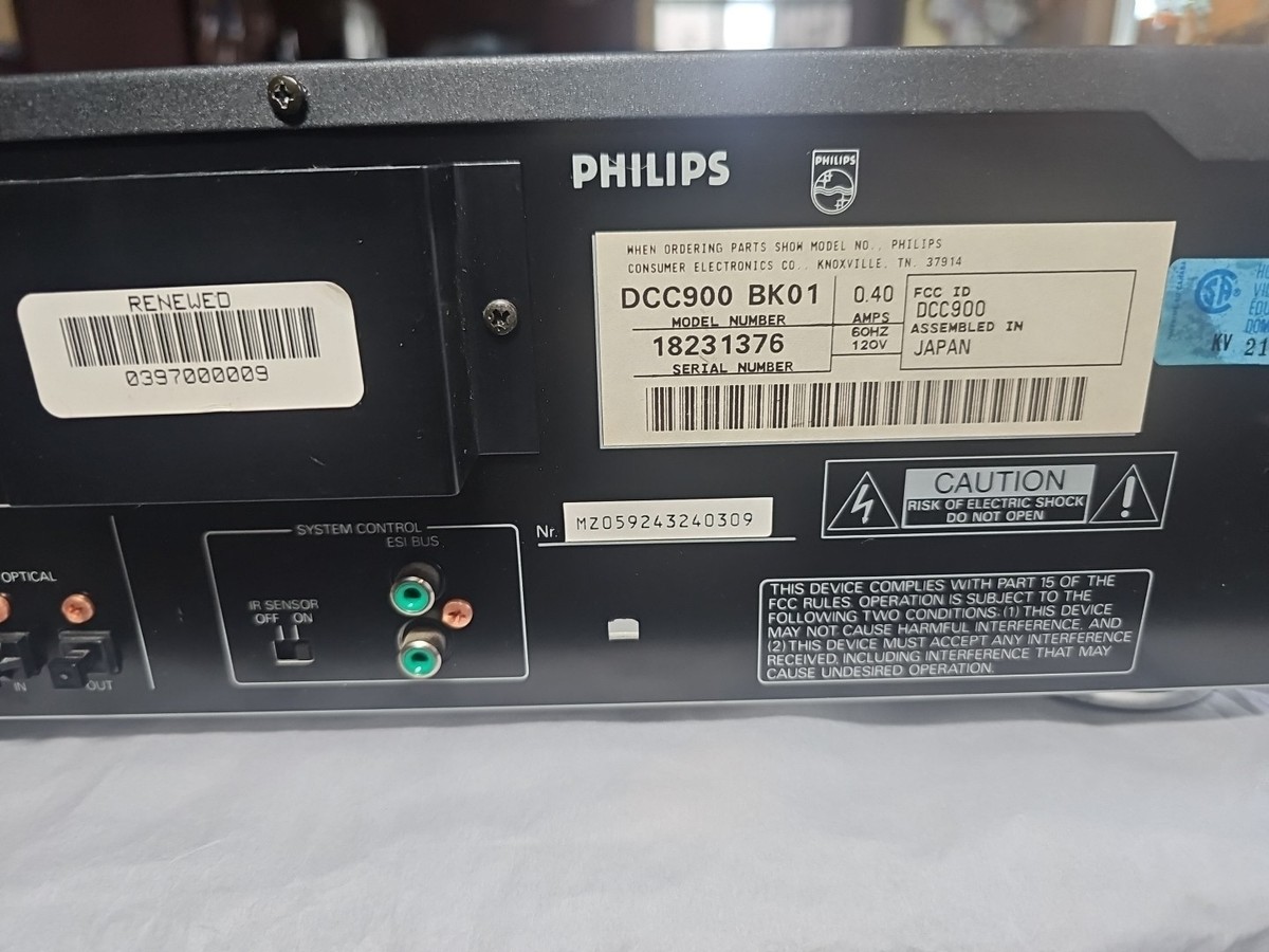 Philips DCC-900 Digital Compact Cassette Recorder AS-IS for