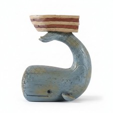 Resin Whale Candle Holder Compact Whale Figurine Ocean for Living Room
