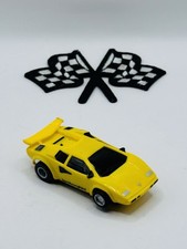 Vintage Tyco 440 X-2 Lamborghini Yellow Countach Super Clean Super Fast